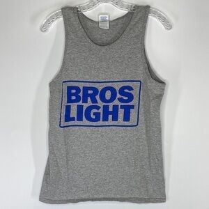 Delta BROS LIGHT Bud Light Gray Tank Top Size Small